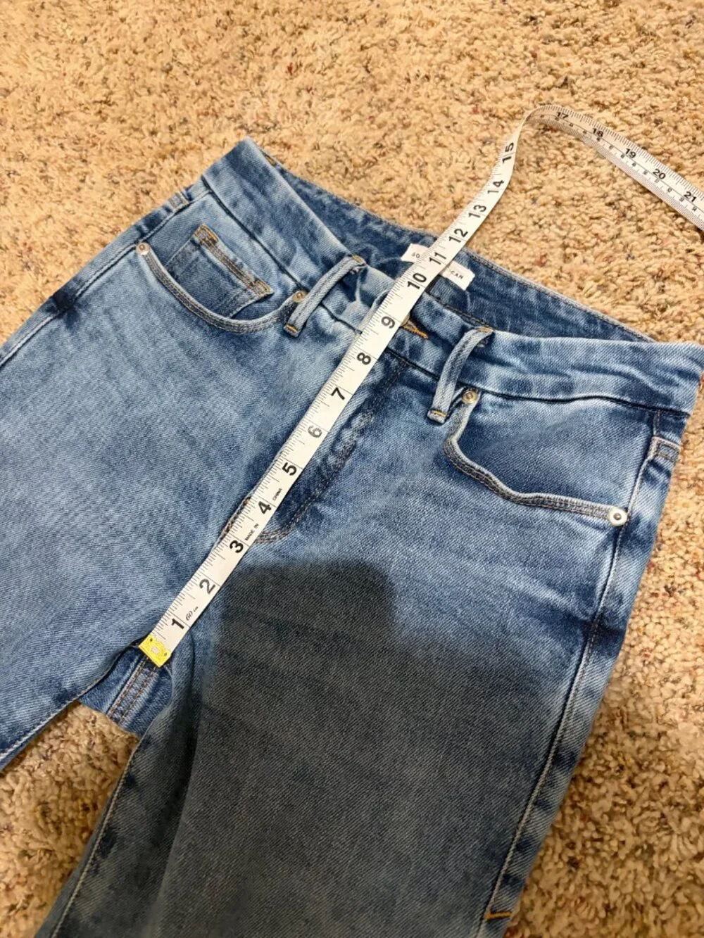 Good American Soft Tech Good Legs Straight Jeans Indigo333